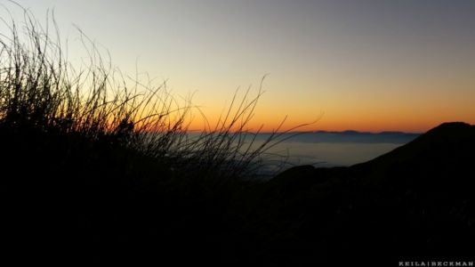 Pôr do sol no acampamento base Pico dos Três Estados