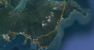 Tracklog da travessia da Juatinga